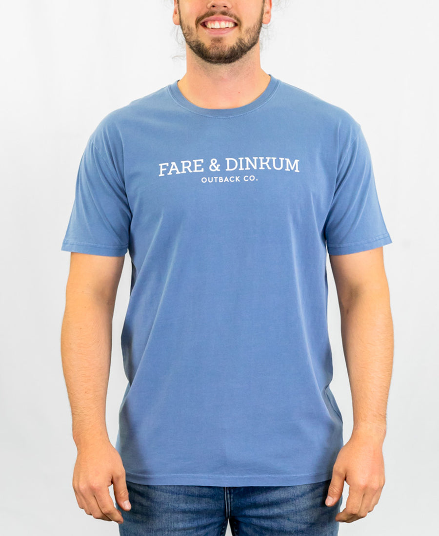 Signature Mens Faded T-Shirt Blue