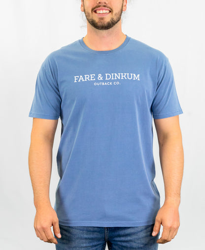 Signature Mens Faded T-Shirt Blue