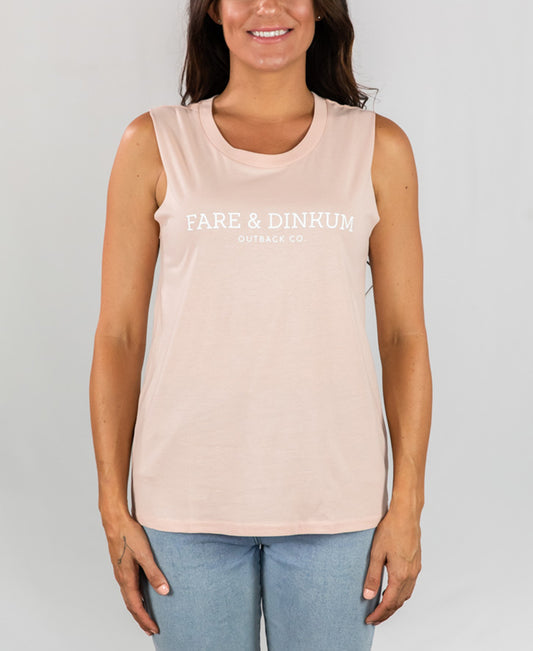Signature Womens Muscle Tank Pale Pink