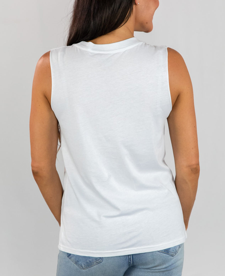 Signature Womens Muscle Tank White
