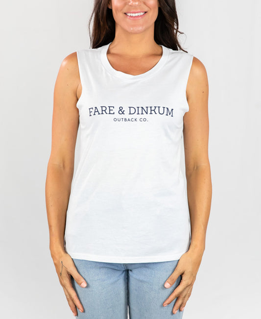 Signature Womens Muscle Tank White