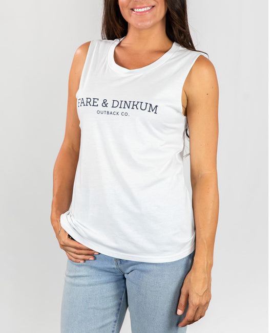 Signature Womens Muscle Tank White