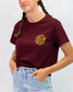 Livestock Womens T-Shirt Burgundy