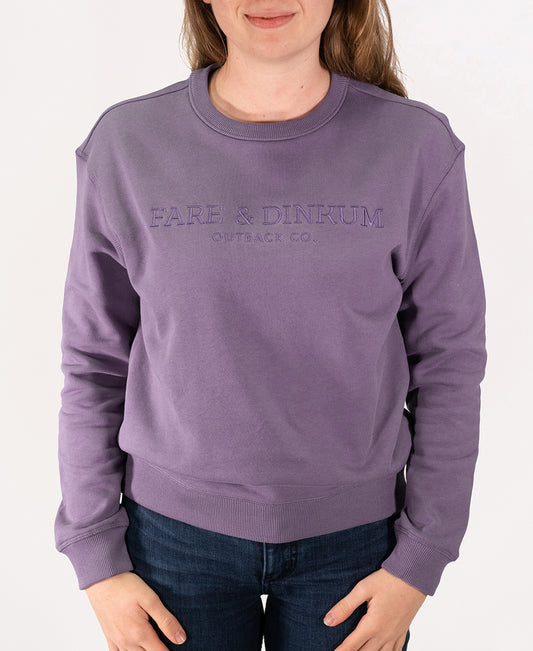 Women's Purple Crew Neck Sweater
